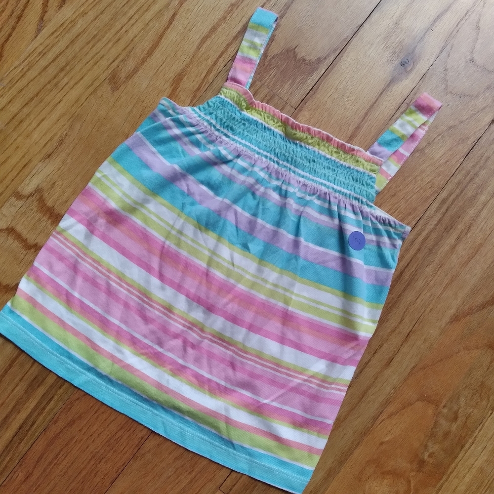 Children's Place Girls Rainbow Tanktop Striped Sleeveless Top Size 5